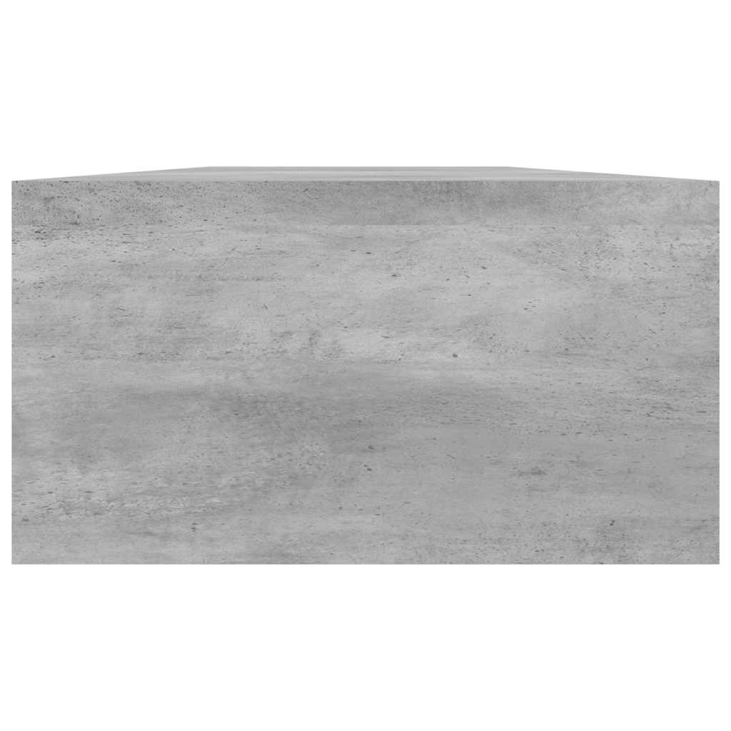 vidaXL Skärmställ betonggrå 100x24x13 cm konstruerat trä