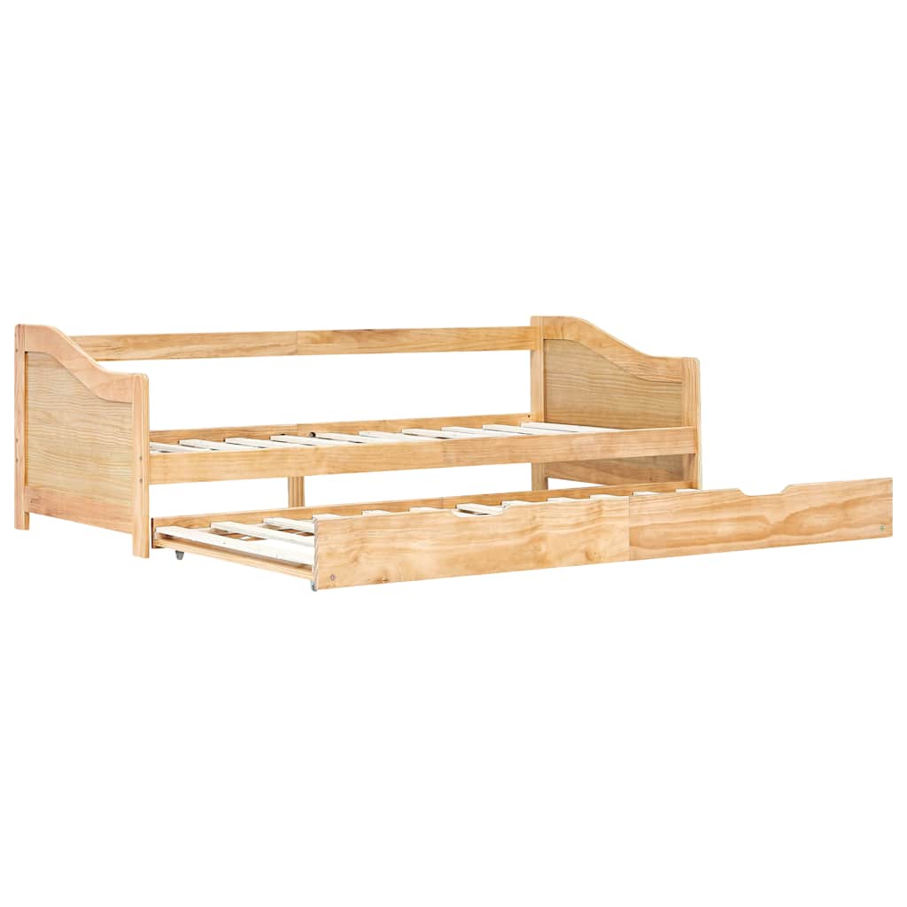 vidaXL Bäddsoffa ram utan madrass furu 90x200 cm