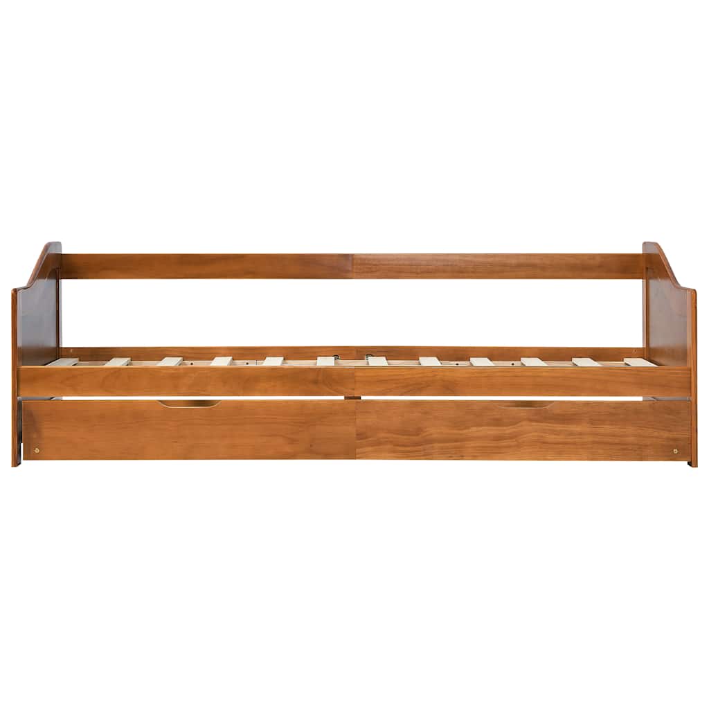 vidaXL Bäddsoffa ram utan madrass honungsbrun 90x200 cm