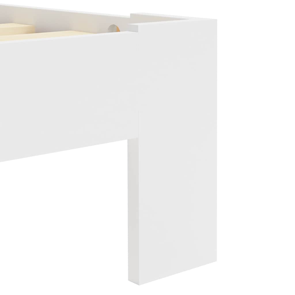 vidaXL Sängram utan madrass vit 160x200 cm massiv furu