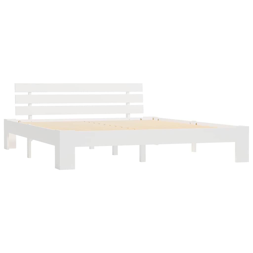 vidaXL Sängram utan madrass vit 180x200 cm massiv furu