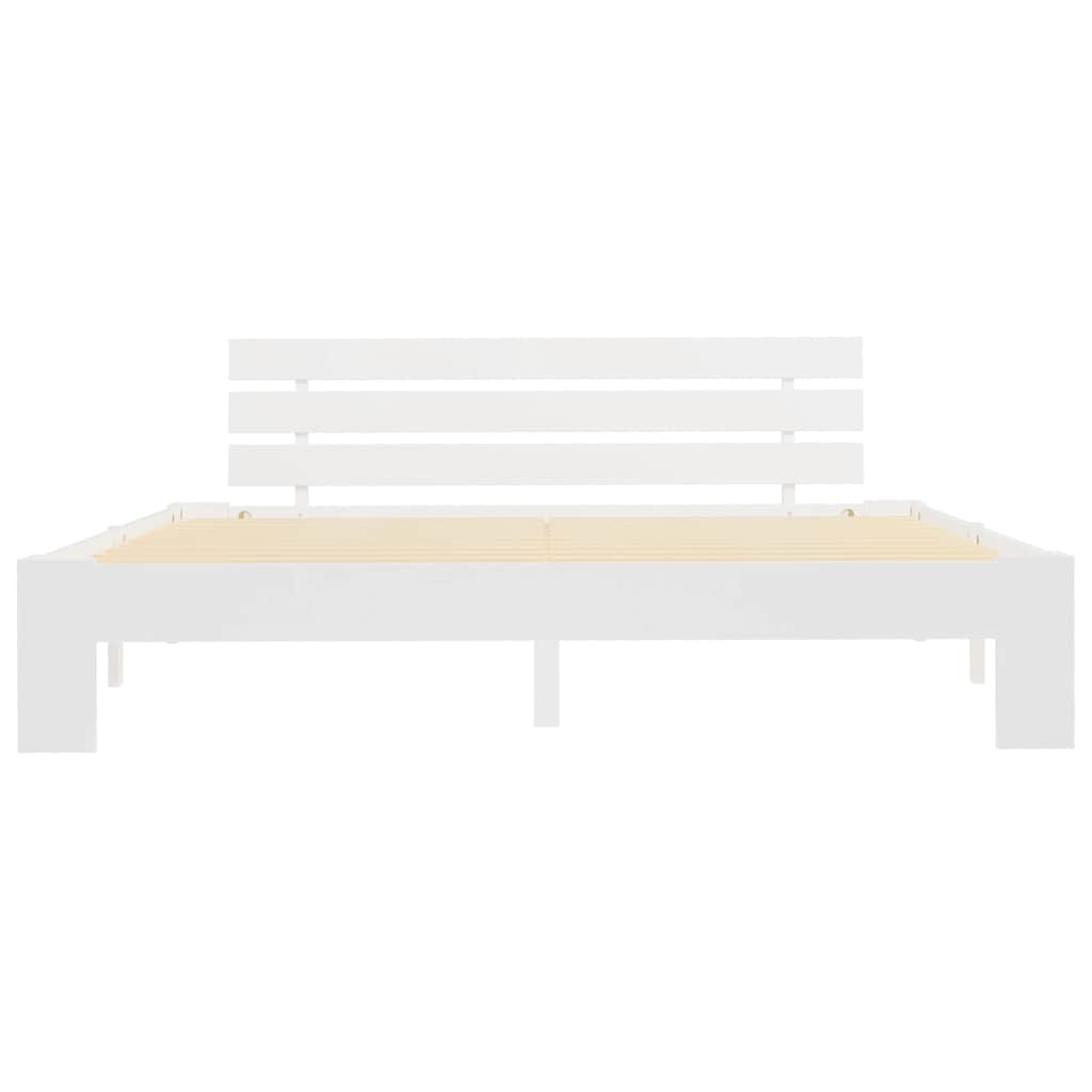 vidaXL Sängram utan madrass vit 180x200 cm massiv furu