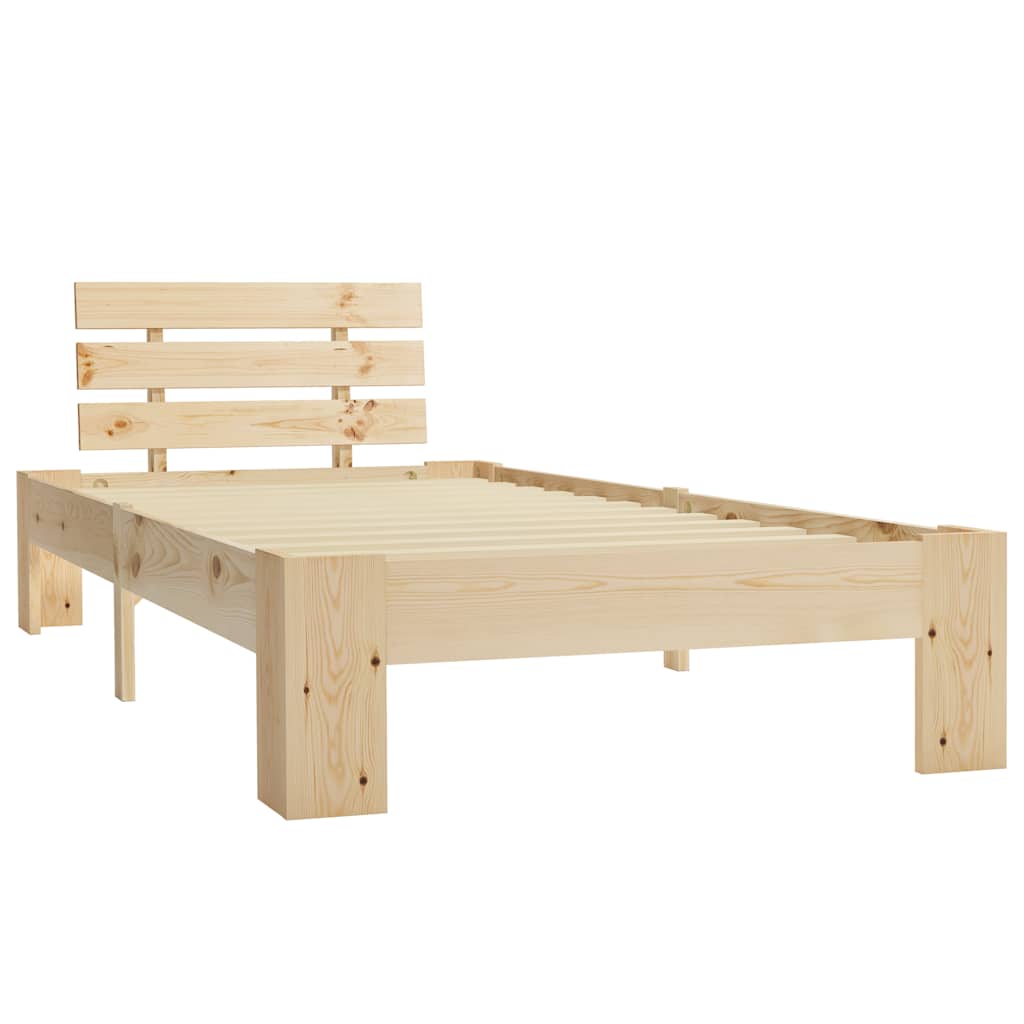 vidaXL Sängram utan madrass massiv furu 100x200 cm