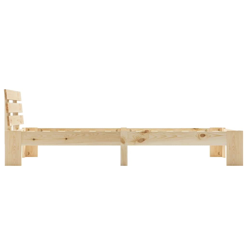 vidaXL Sängram utan madrass massiv furu 100x200 cm