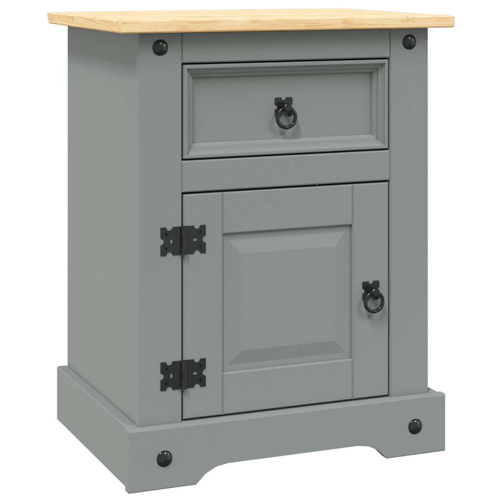vidaXL Nattduksbord mexikansk Coronastil furu grå 53x39x67 cm