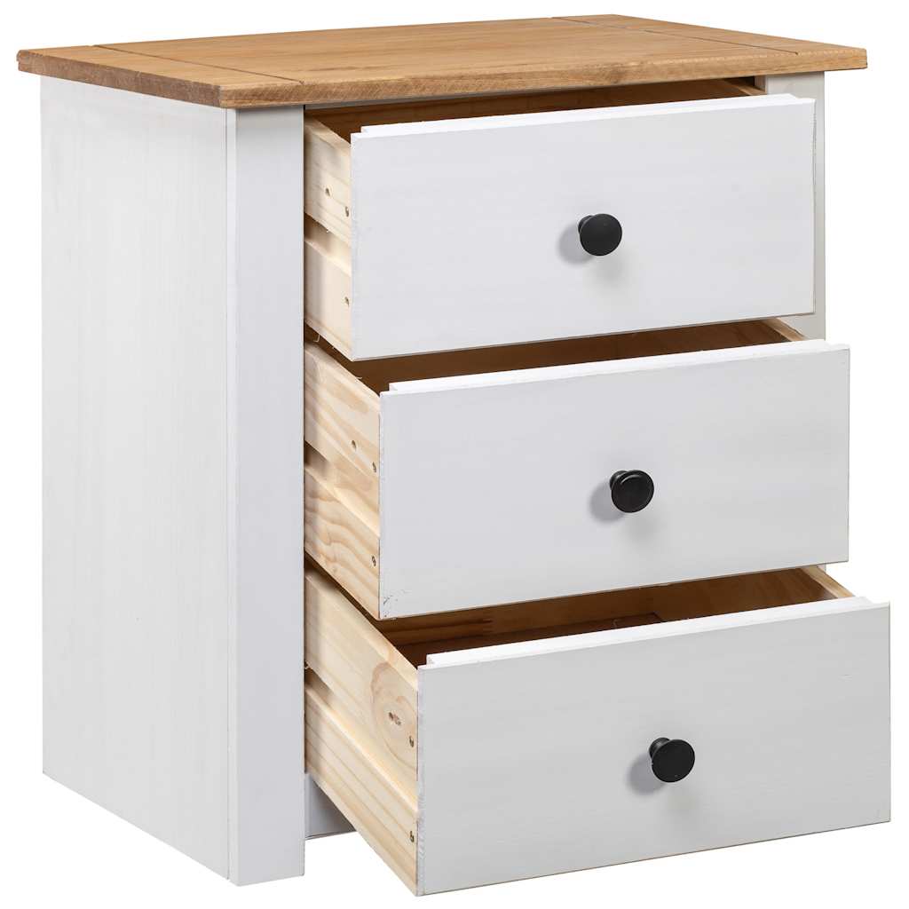 vidaXL Sängbord vit 46x40x57 cm furu panama