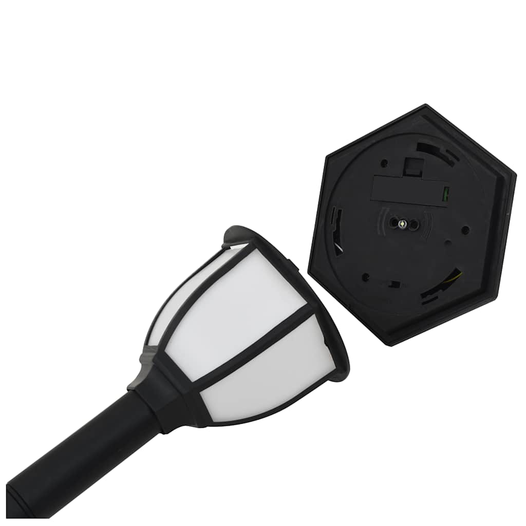 vidaXL Solcellslampor för staket 6 st LED svart