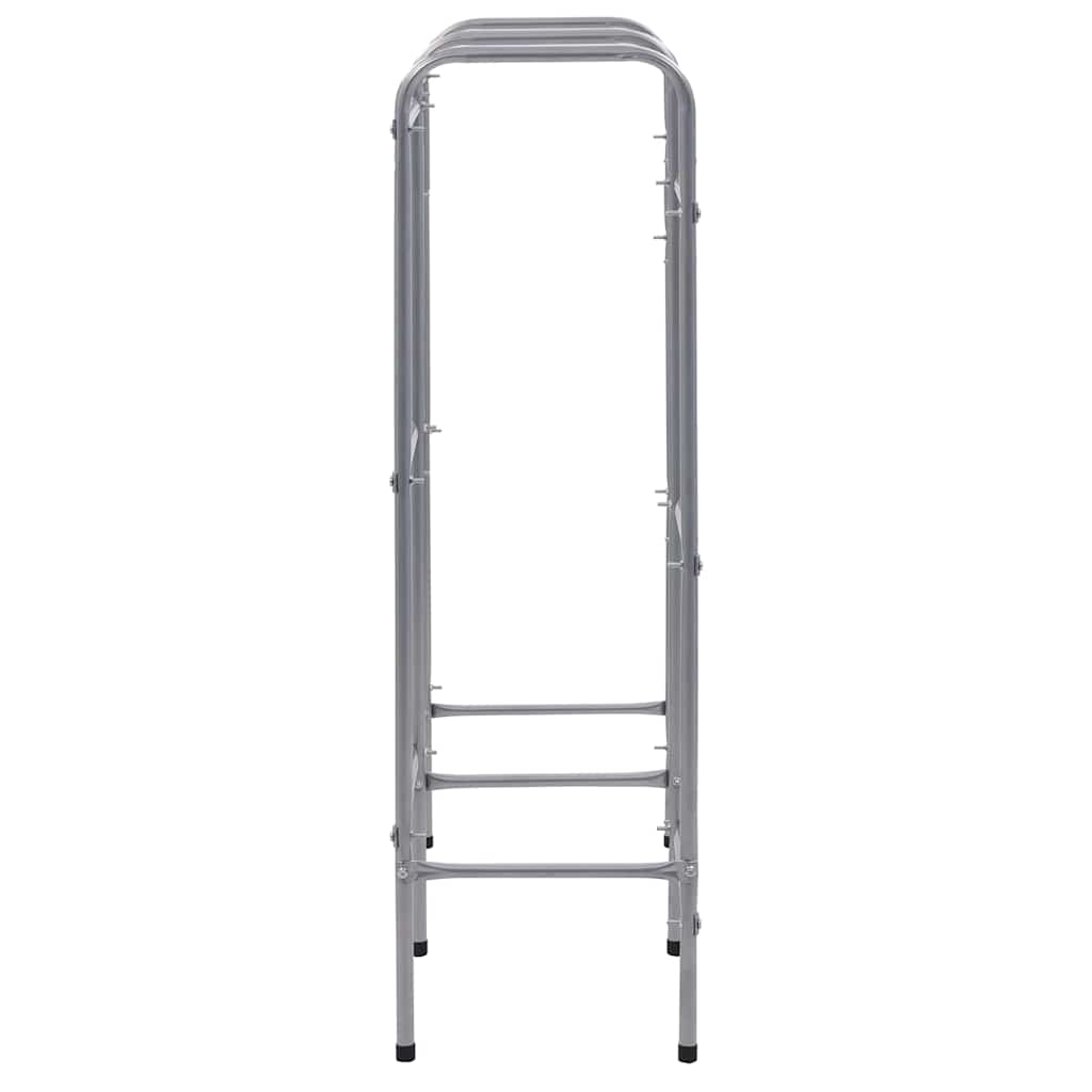 vidaXL Förvaringshylla för 6 backar silver 96x33x116 cm stål