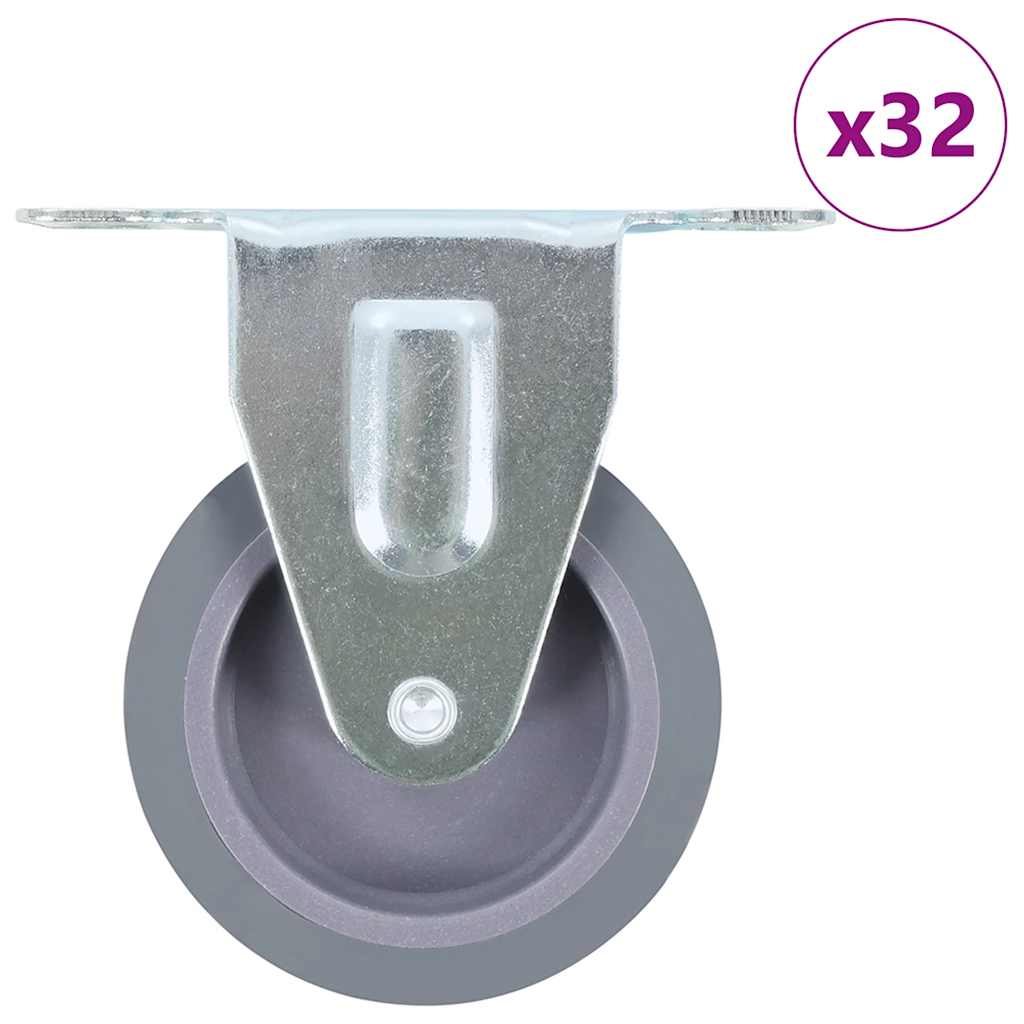 vidaXL Fasta hjul 32 st 75 mm