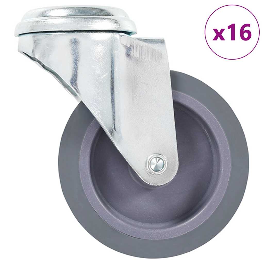vidaXL Länkhjul med bulthål 16 st 75 mm