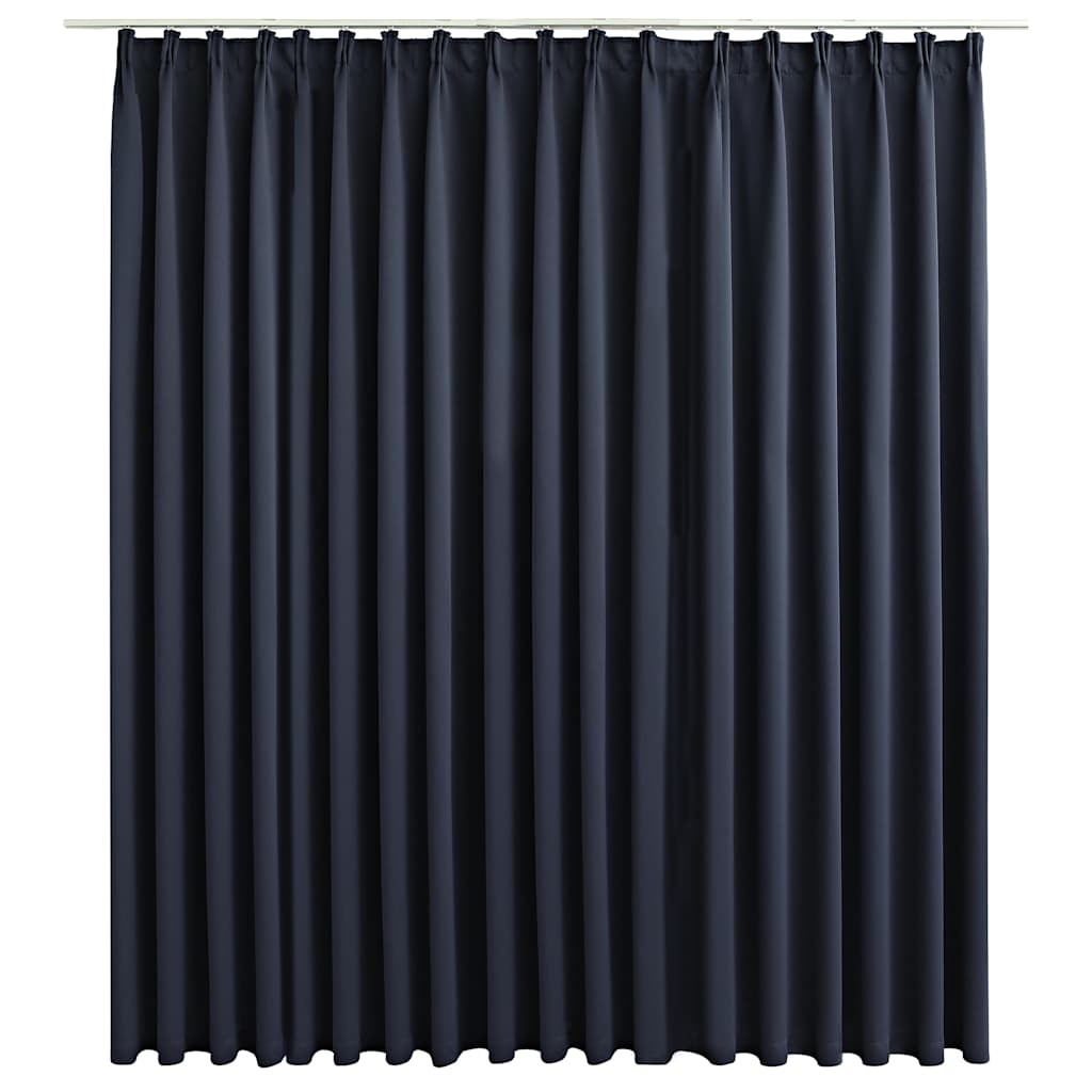 vidaXL Mörkläggningsgardin med krokar antracit 290x245 cm