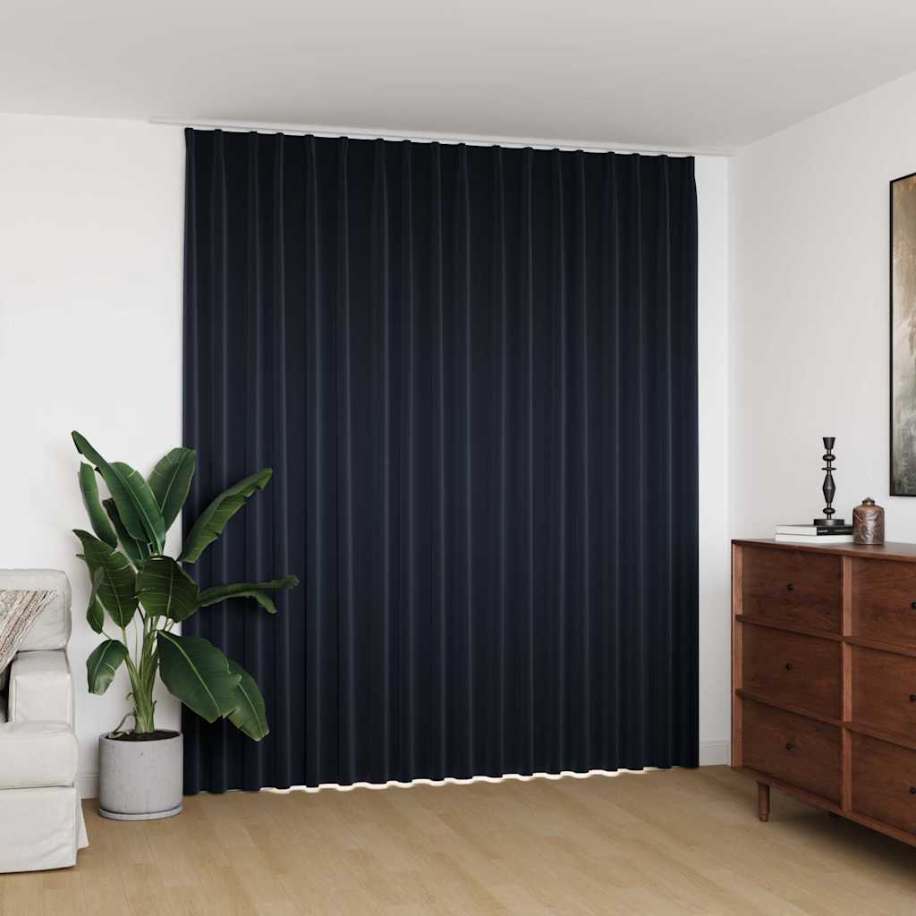 vidaXL Mörkläggningsgardin med krokar antracit 290x245 cm