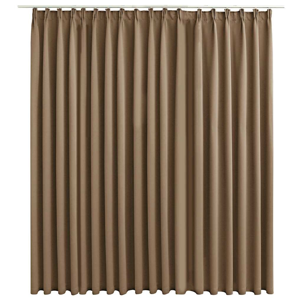 vidaXL Mörkläggningsgardin med krokar taupe 290x245 cm