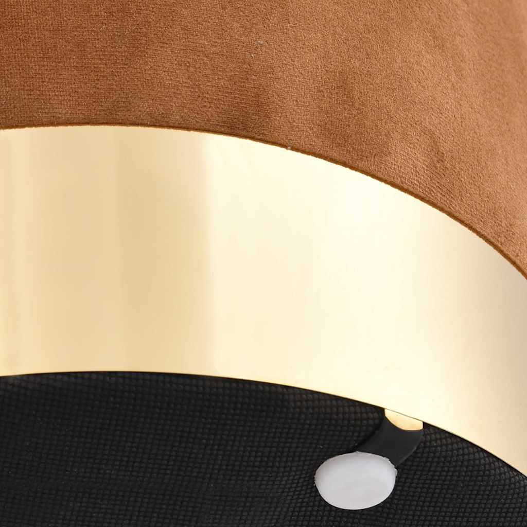 vidaXL Pall brun och guld sammet 28 x 36 cm
