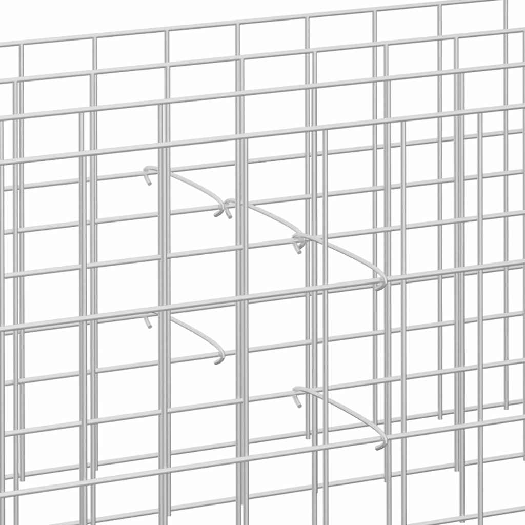 vidaXL Krokar till gabion 50 st galvaniserat stål 20 cm