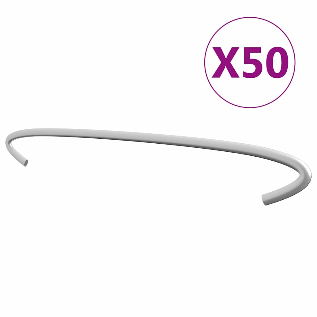 vidaXL Krokar till gabion 50 st galvaniserat stål 30 cm