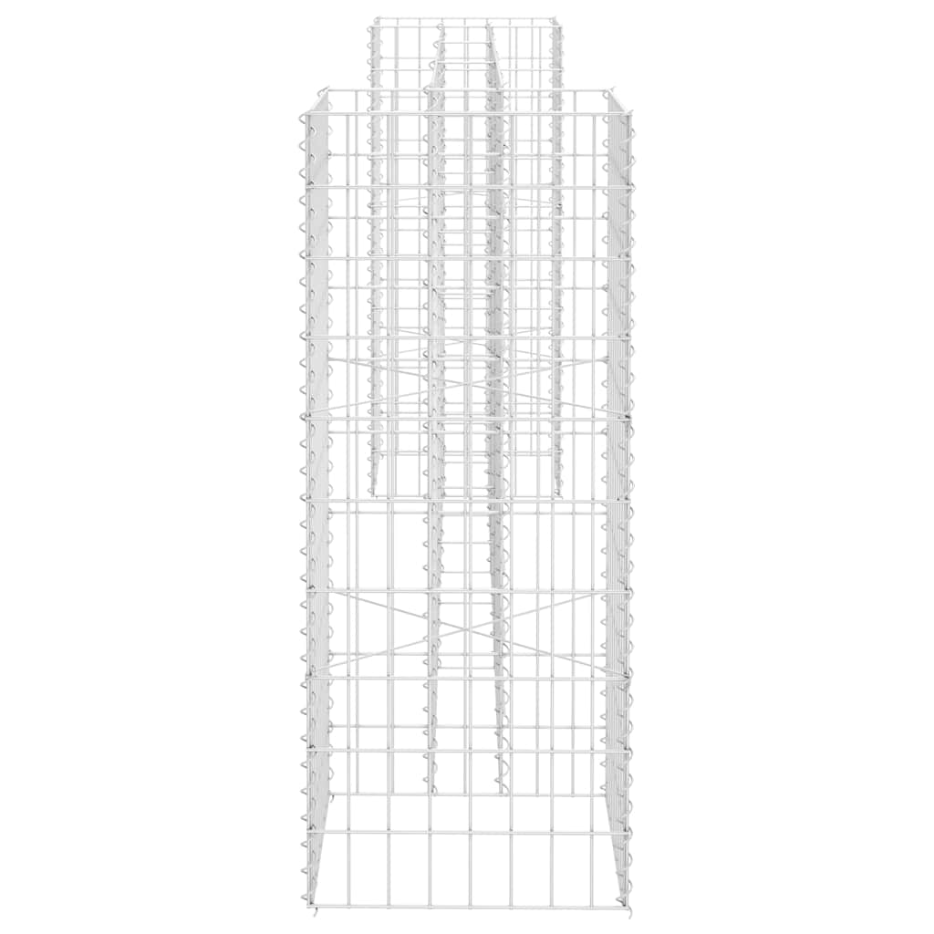 vidaXL Planteringsgabion H-formad stål 260x40x100 cm