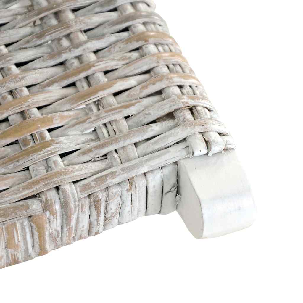 vidaXL Vilstol vit naturlig kubu-rotting och massiv mahogny