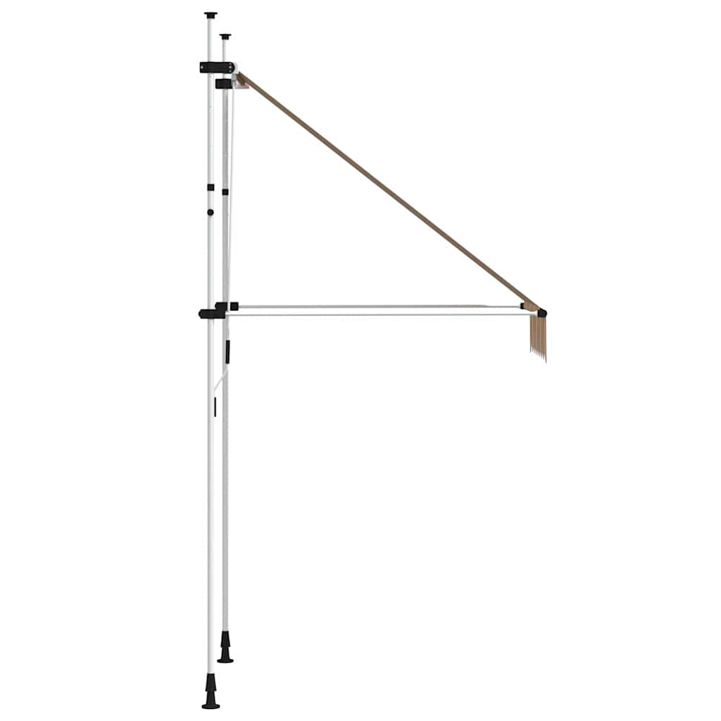 vidaXL Markis manuellt infällbar 100 cm gula och blå ränder