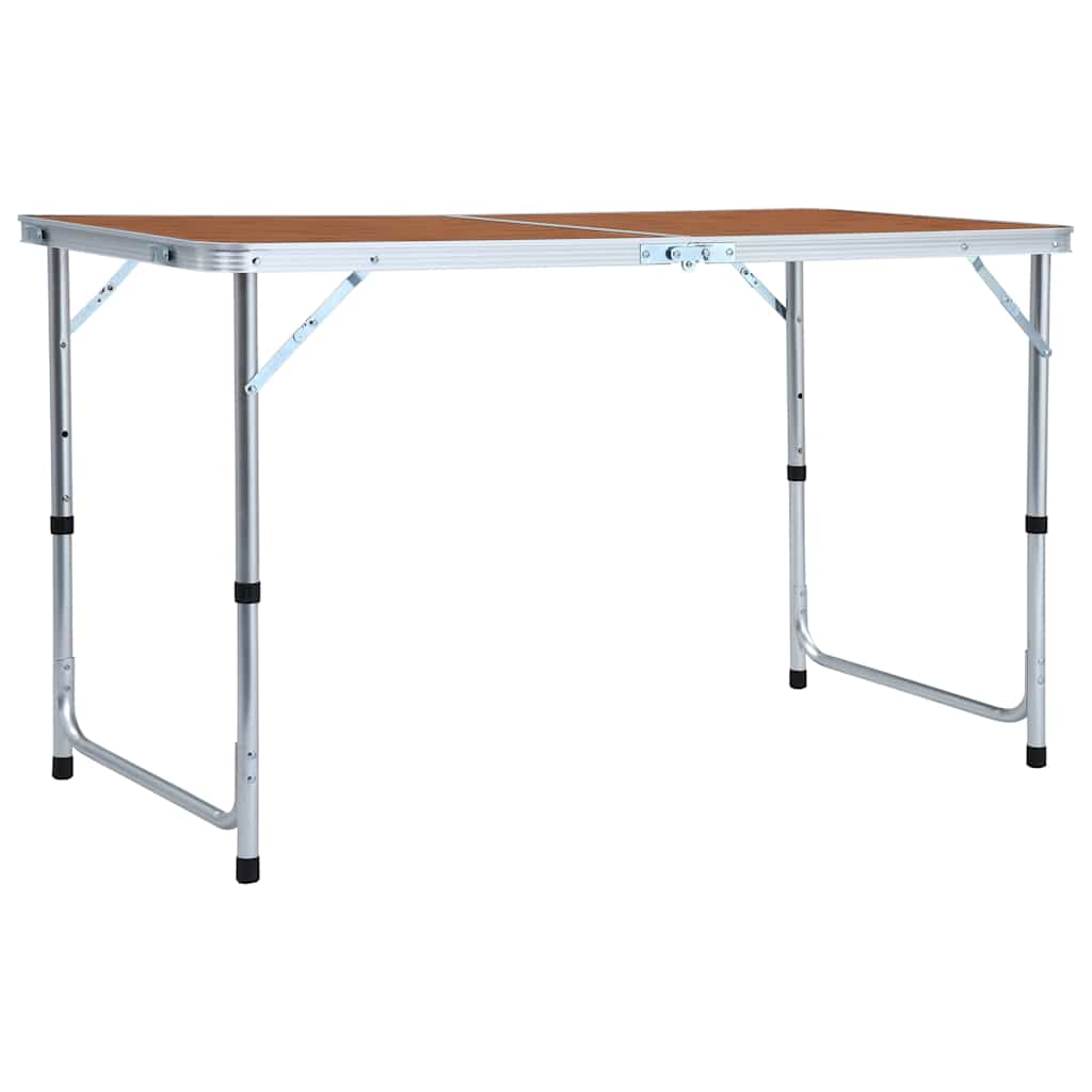 vidaXL Hopfällbart campingbord aluminium 120x60 cm