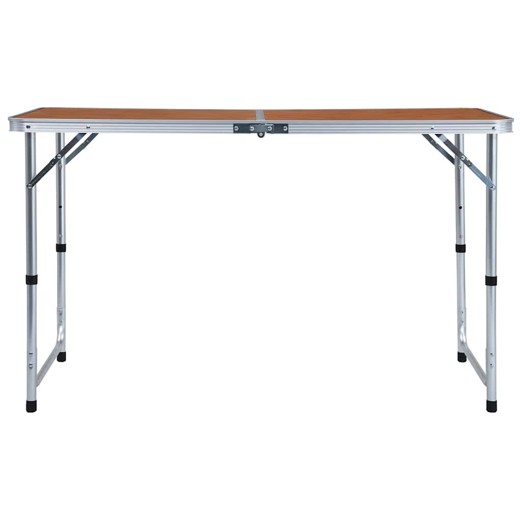 vidaXL Hopfällbart campingbord aluminium 120x60 cm