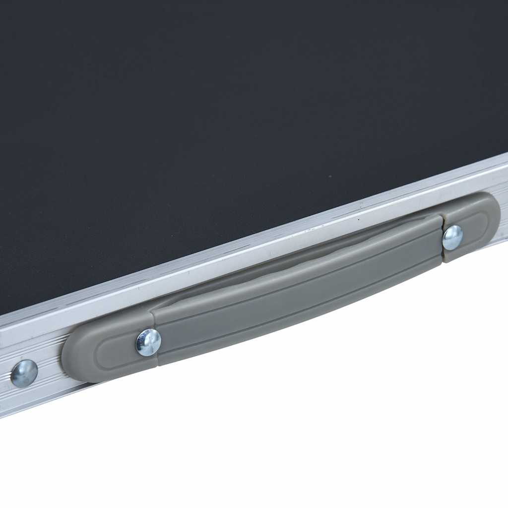 vidaXL Hopfällbart campingbord grå aluminium 60x45 cm