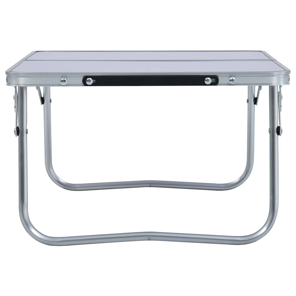 vidaXL Hopfällbart campingbord vit aluminium 60x40 cm
