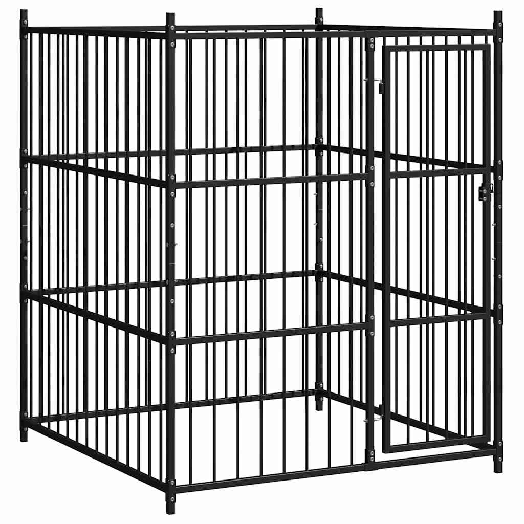 vidaXL Hundgård för utomhusbruk 150x150x185 cm