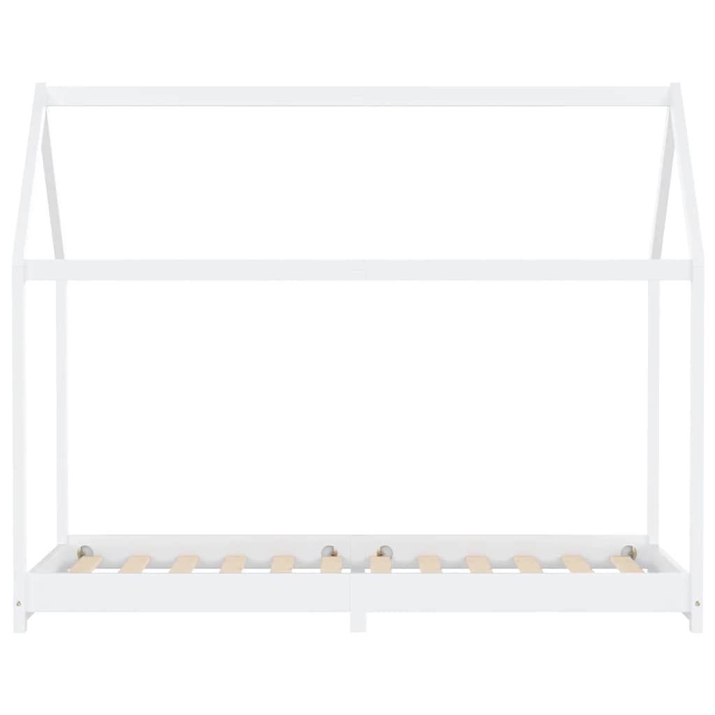 vidaXL Barnsäng vit massiv furu 90x200 cm