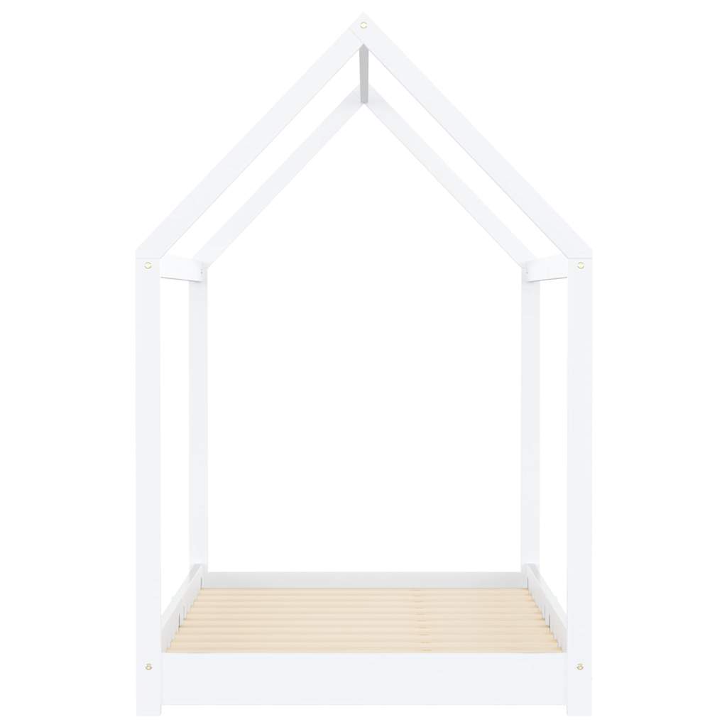vidaXL Barnsäng vit massiv furu 90x200 cm