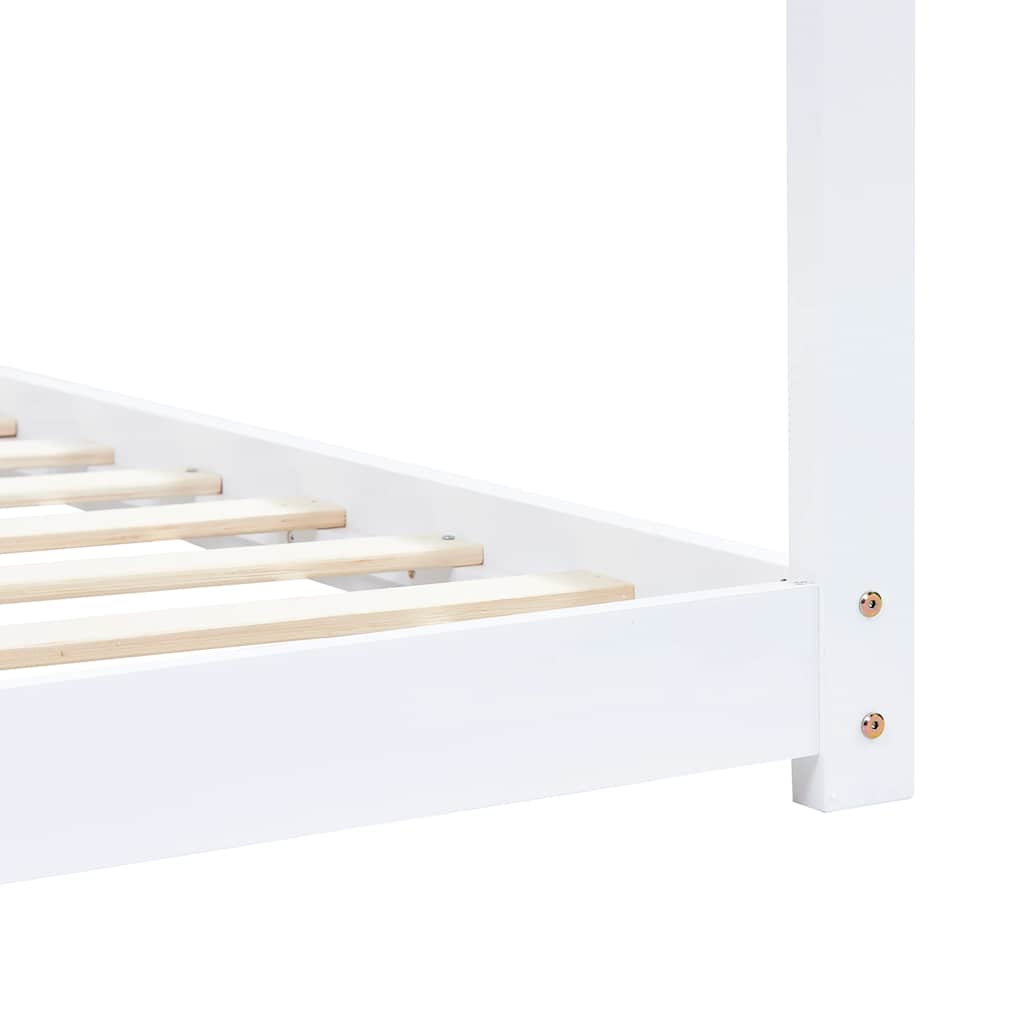 vidaXL Barnsäng vit massiv furu 90x200 cm