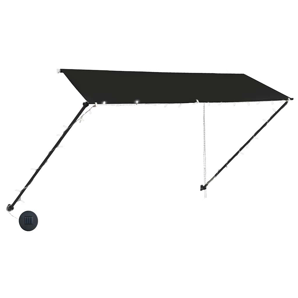 vidaXL Markis med LED 350x150 cm antracit