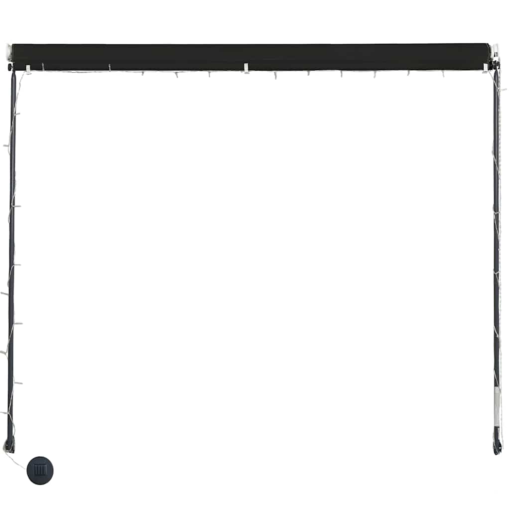 vidaXL Markis med LED 350x150 cm antracit