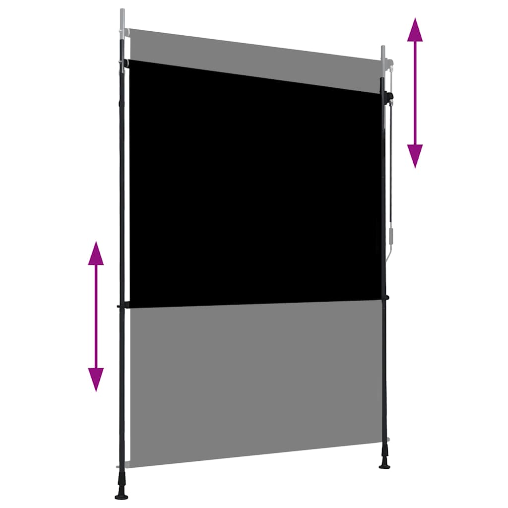vidaXL Rullgardin utomhus 150x270 cm antracit