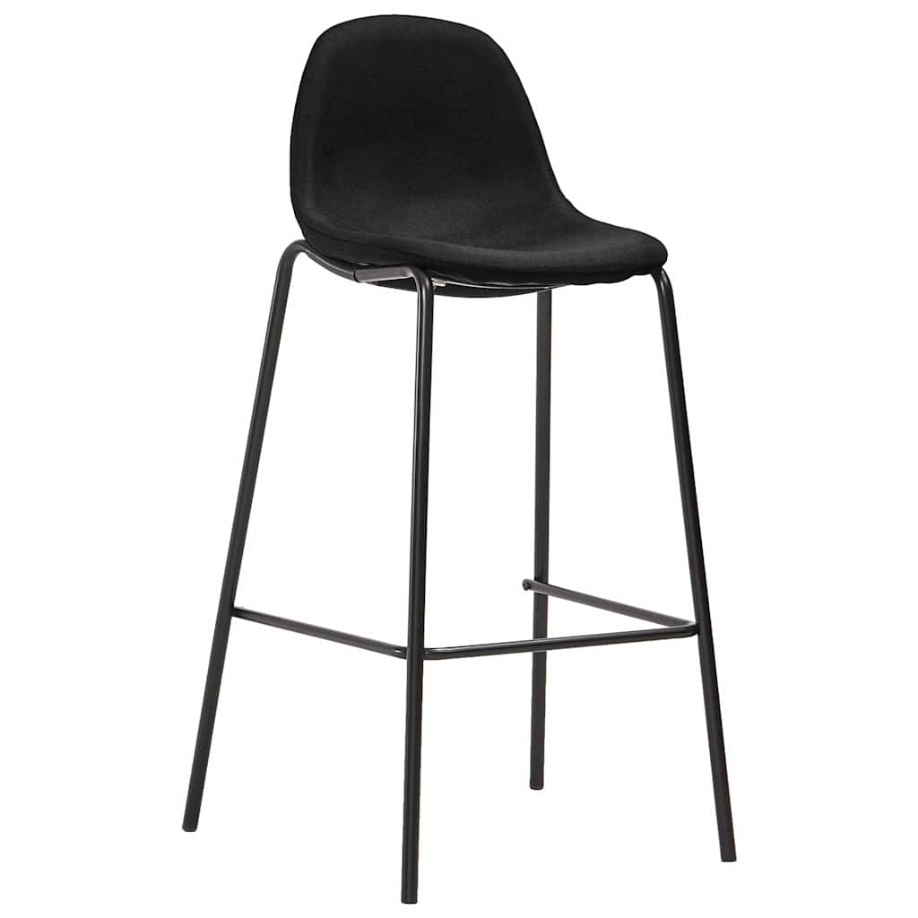 vidaXL Bargrupp 5 delar tyg svart