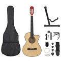vidaXL Gitarr 12 delar med EQ-pedal 6 och strängar western
