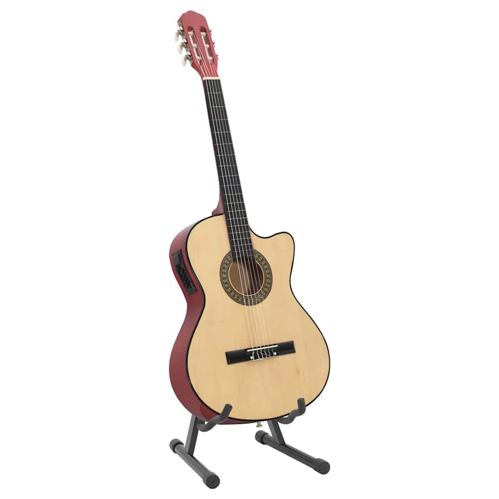 vidaXL Gitarr 12 delar med EQ-pedal 6 och strängar western