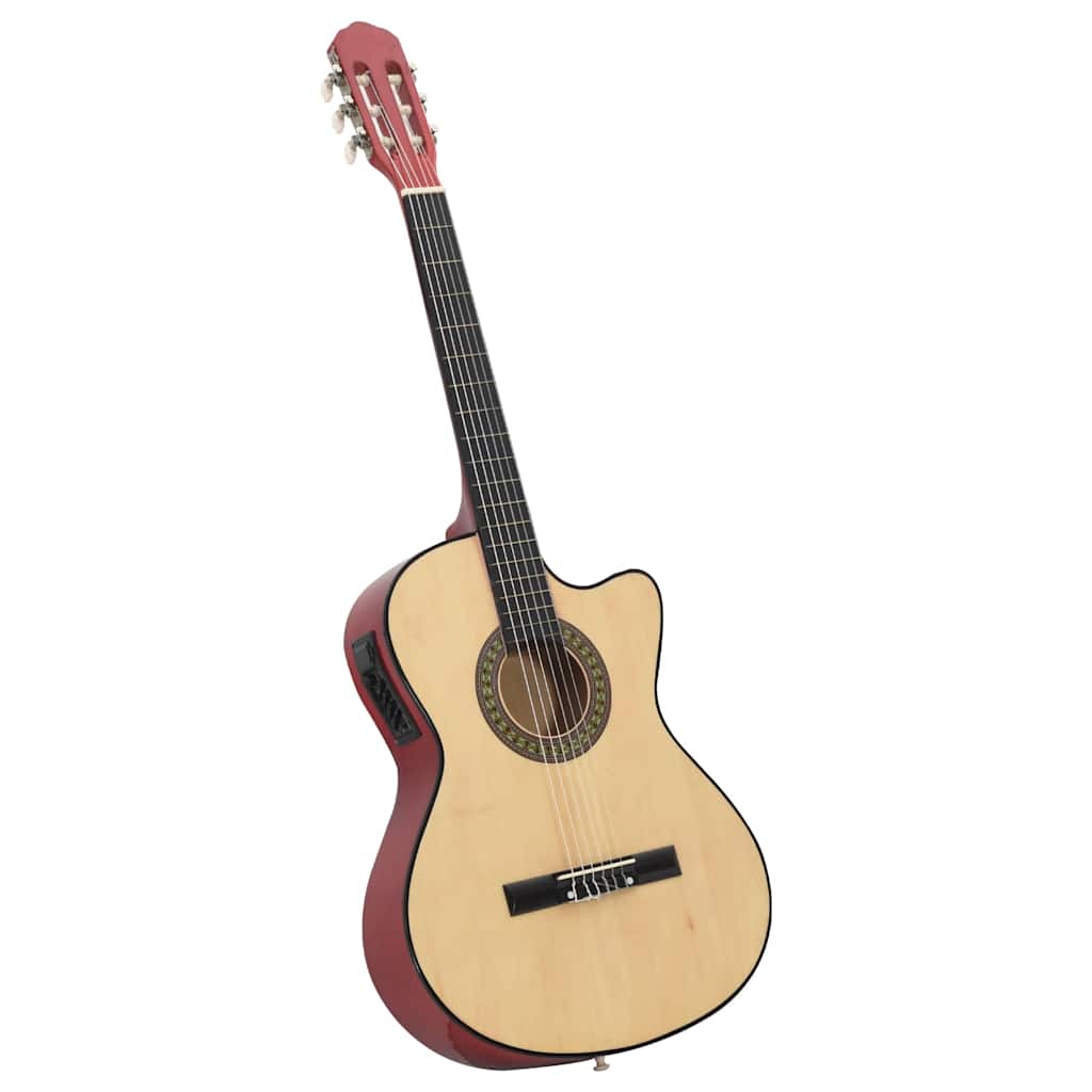 vidaXL Gitarr 12 delar med EQ-pedal 6 och strängar western