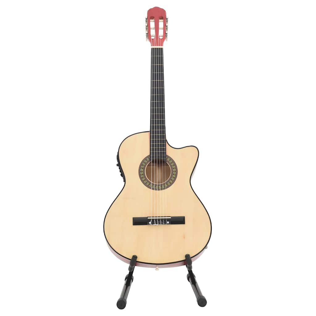 vidaXL Gitarr 12 delar med EQ-pedal 6 och strängar western
