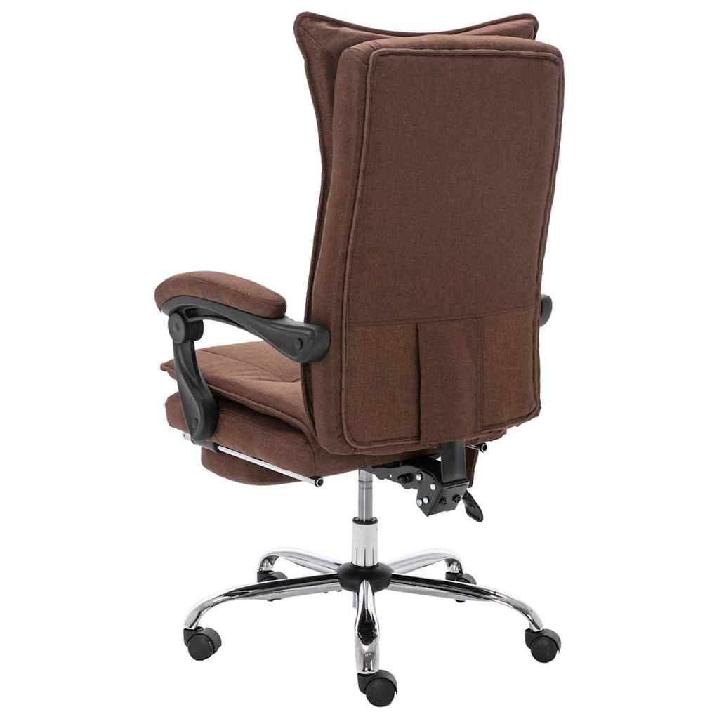 vidaXL Massagekontorsstol brun tyg