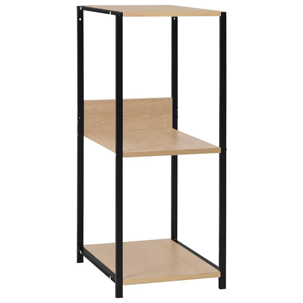 vidaXL Bokhylla svart och ek 33,5x39,6x79,7 cm konstruerat trä