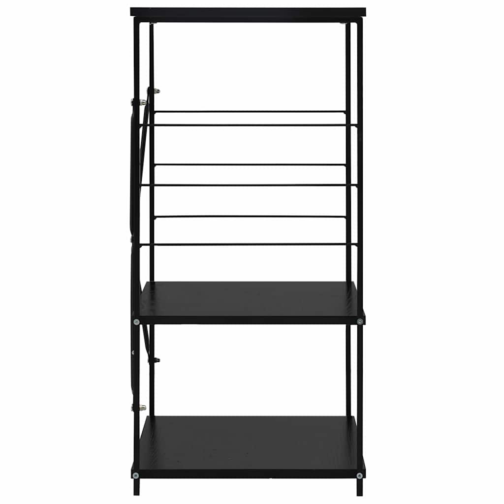 vidaXL Hylla för mikrovågsugn svart 60x39,6x79,5 cm konstruerat trä