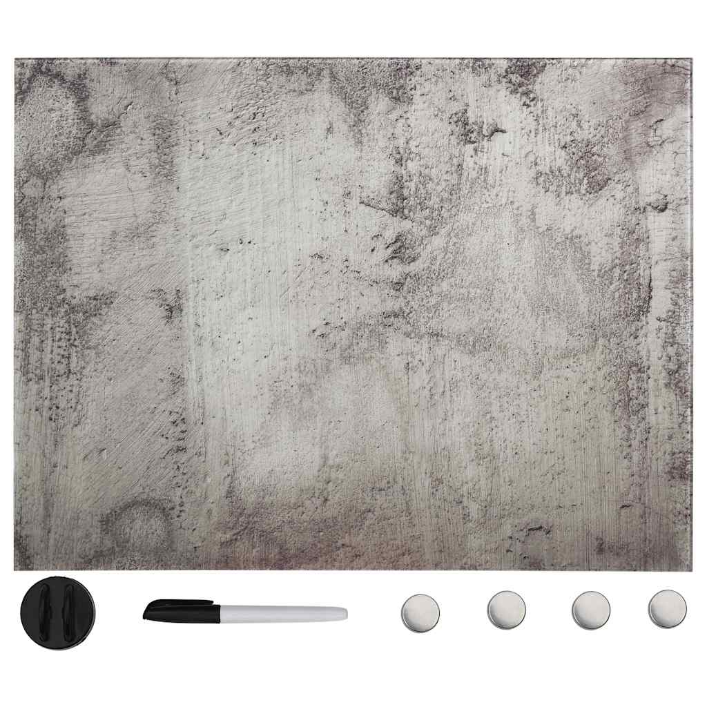 vidaXL Magnetisk glastavla väggmonterad 80x60 cm