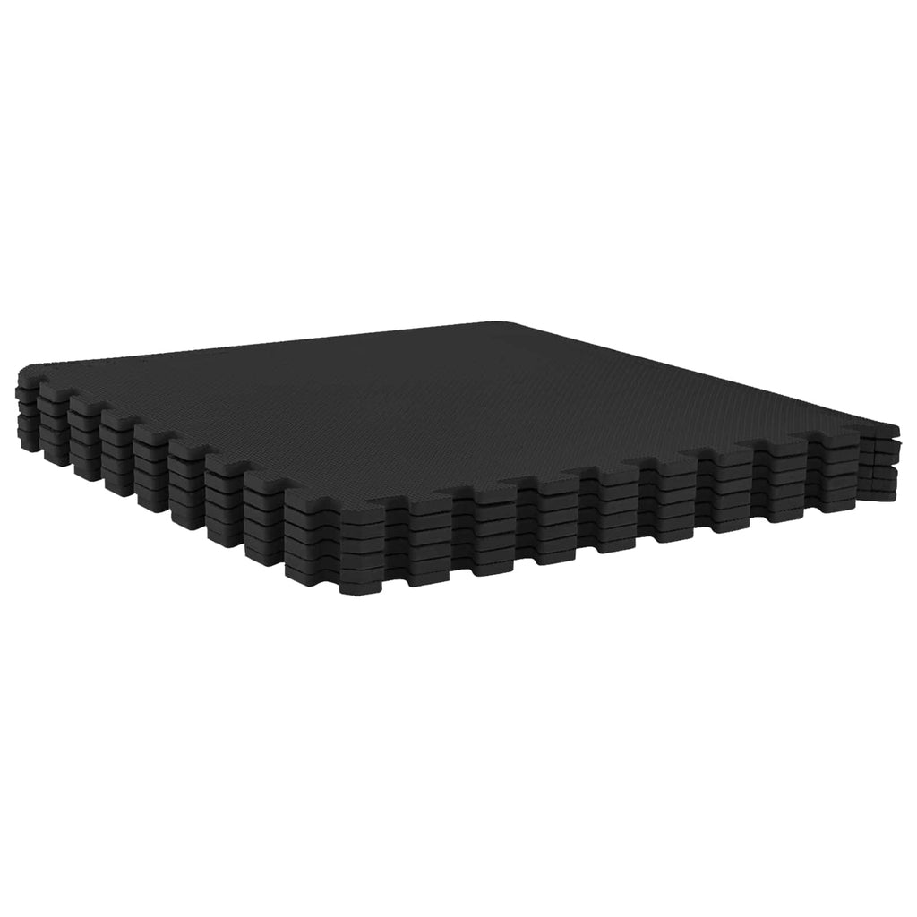 vidaXL Skyddsmatta 24 st 8,64 ㎡ EVA-skum svart