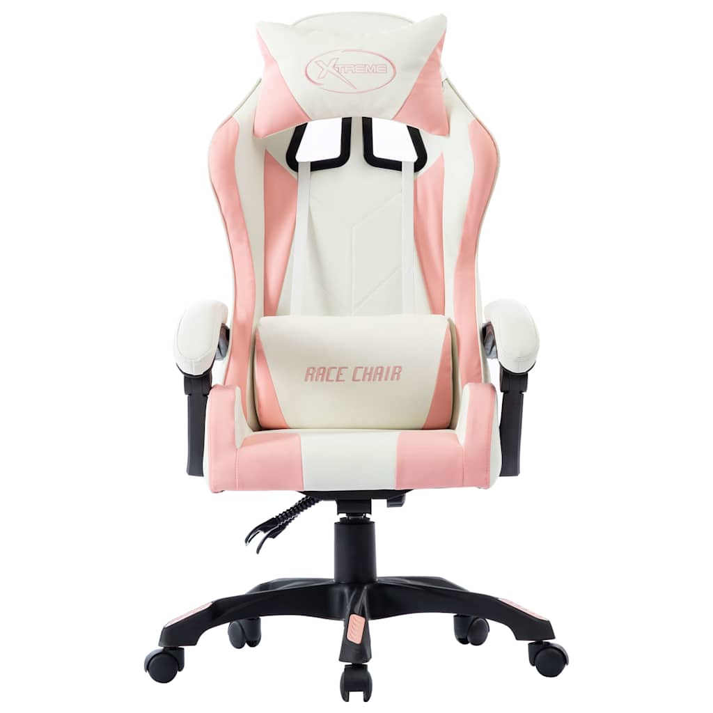 vidaXL Racingstol rosa konstläder