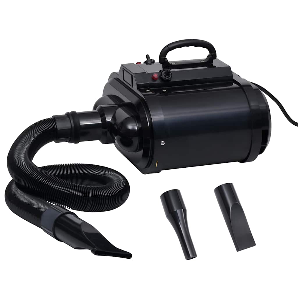 vidaXL Husdjursfön dubbel motor svart