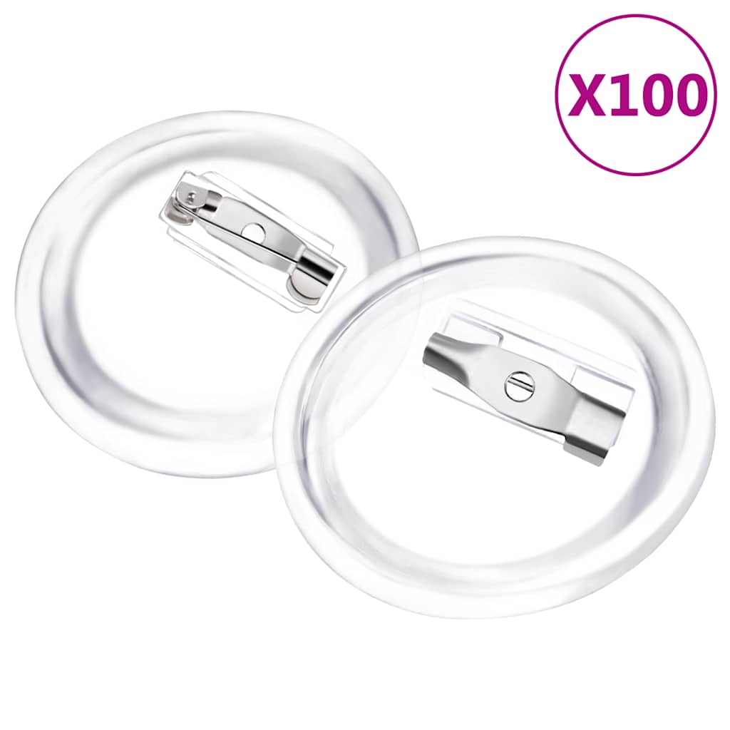 vidaXL Knappar med nålar 100 uppsättningar akryl 25 mm