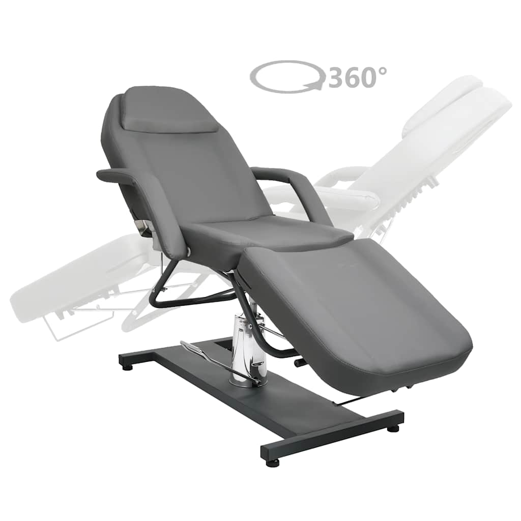 vidaXL Behandlingsstol grå 180x62x(87-112) cm