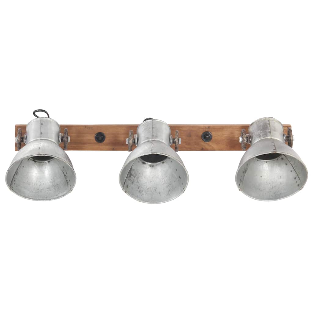 vidaXL Industriell vägglampa silver 65x25 cm E27