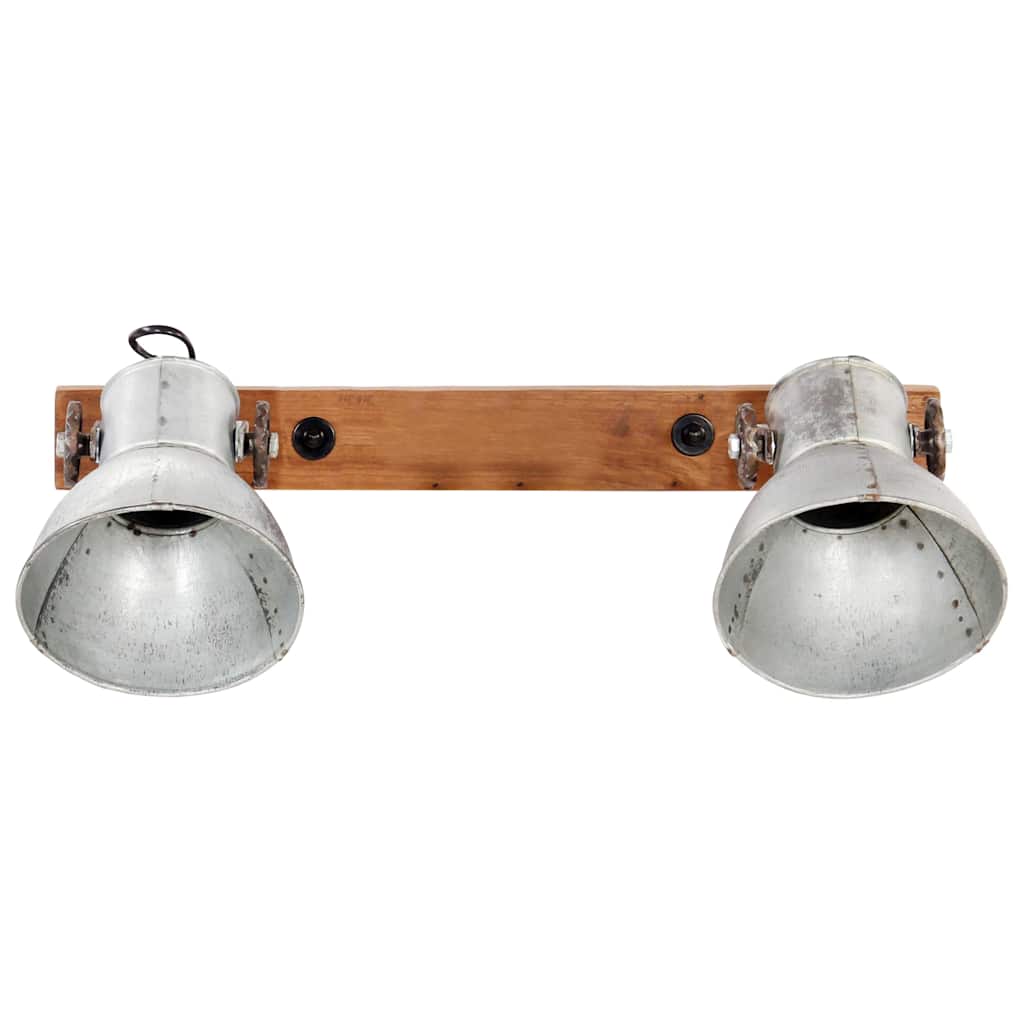 vidaXL Industriell vägglampa silver 45x25 cm E27